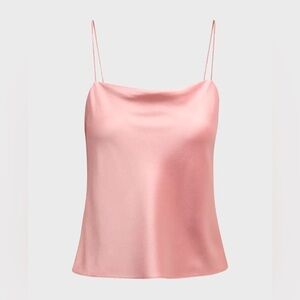Alice+Olivia Harmon Drapey Tank Camisole in English Rose in size XL
